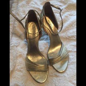 Guess gold high heels